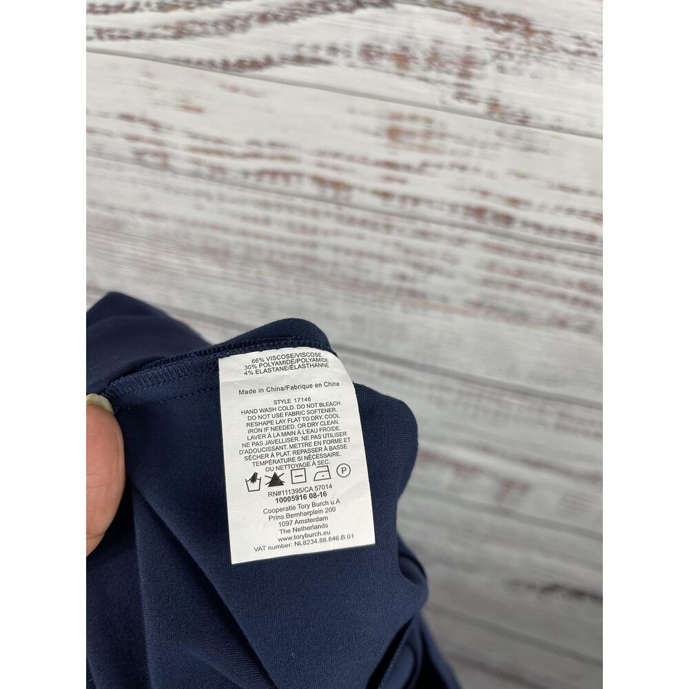 Tory Sport Pants Women's Large Navy Blue Stretch Side Zip Leggings Athletic Yoga - Picture 6 of 8